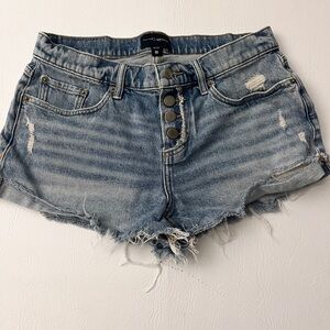 Lucky Brand Button Fly Cut Off Blue Jean Short Sz 6